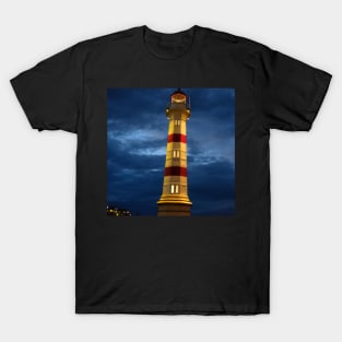 colorfull lighthouse at night in Malmö Sweden T-Shirt